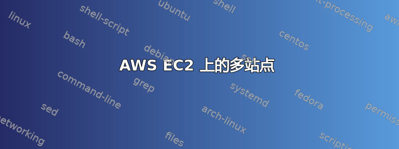 AWS EC2 上的多站点