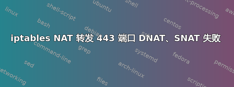 iptables NAT 转发 443 端口 DNAT、SNAT 失败