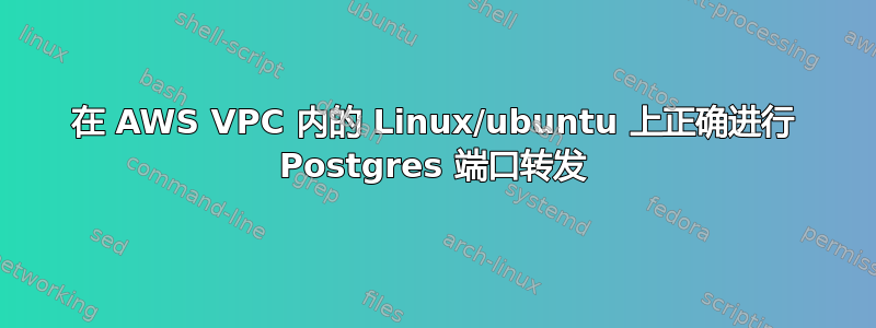 在 AWS VPC 内的 Linux/ubuntu 上正确进行 Postgres 端口转发