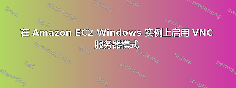 在 Amazon EC2 Windows 实例上启用 VNC 服务器模式