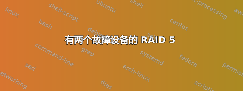 有两个故障设备的 RAID 5