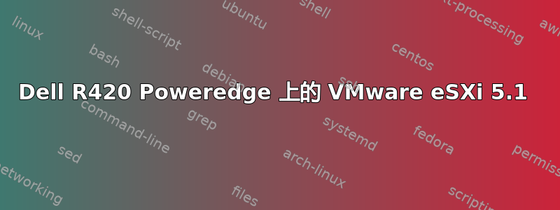 Dell R420 Poweredge 上的 VMware eSXi 5.1 