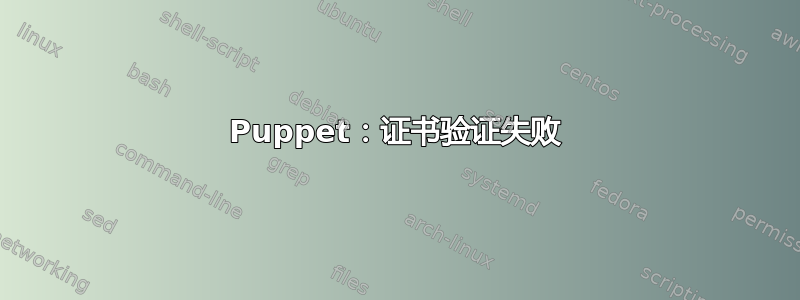 Puppet：证书验证失败