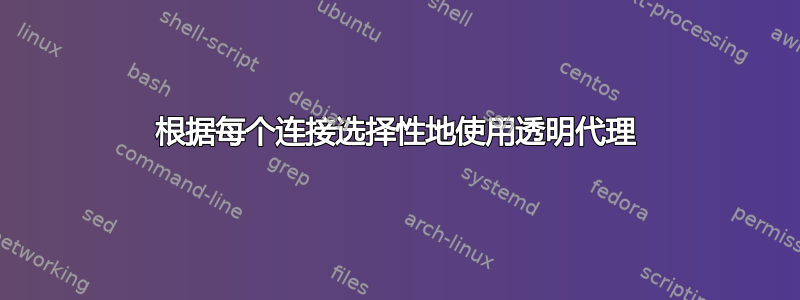 根据每个连接选择性地使用透明代理