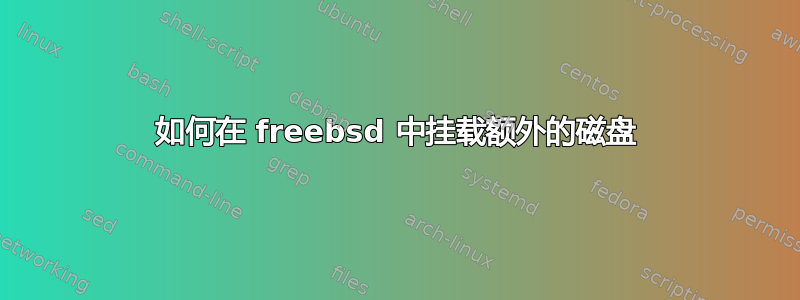 如何在 freebsd 中挂载额外的磁盘