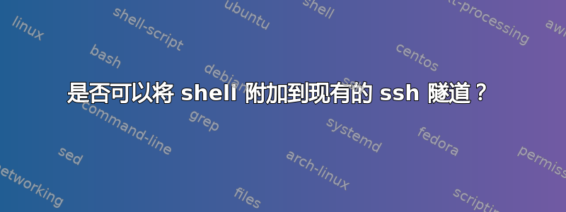 是否可以将 shell 附加到现有的 ssh 隧道？