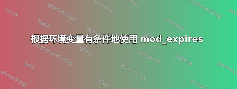 根据环境变量有条件地使用 mod_expires