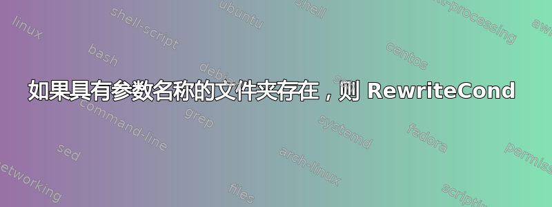 如果具有参数名称的文件夹存在，则 RewriteCond