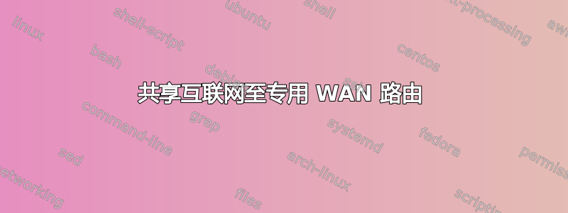 共享互联网至专用 WAN 路由