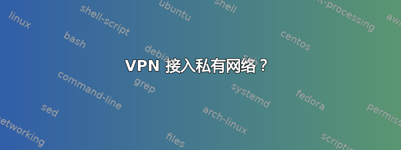 VPN 接入私有网络？