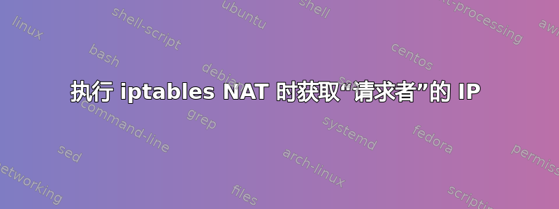 执行 iptables NAT 时获取“请求者”的 IP