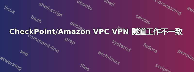 CheckPoint/Amazon VPC VPN 隧道工作不一致