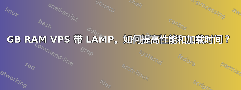 2GB RAM VPS 带 LAMP。如何提高性能和加载时间？