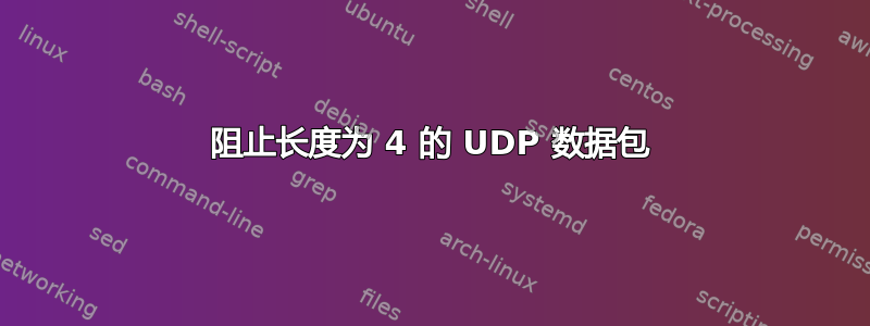 阻止长度为 4 的 UDP 数据包