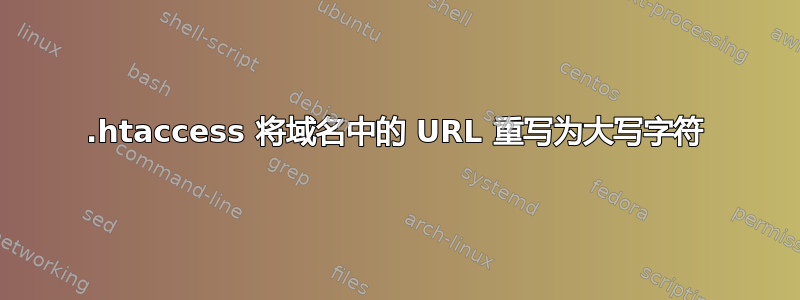 .htaccess 将域名中的 URL 重写为大写字符