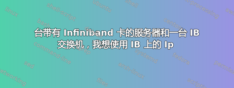 2 台带有 Infiniband 卡的服务器和一台 IB 交换机，我想使用 IB 上的 Ip