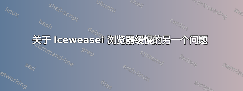 关于 Iceweasel 浏览器缓慢的另一个问题