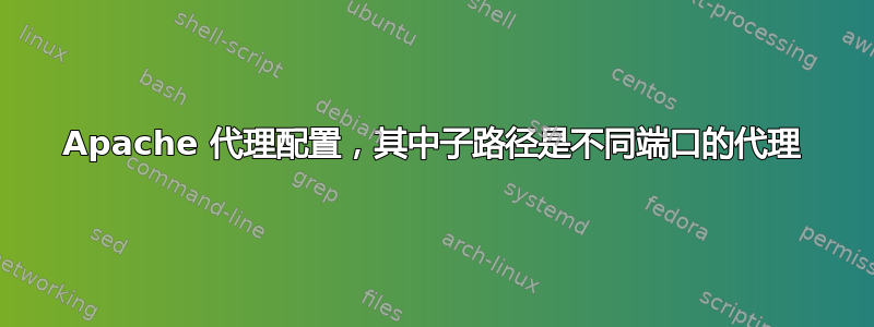 Apache 代理配置，其中子路径是不同端口的代理