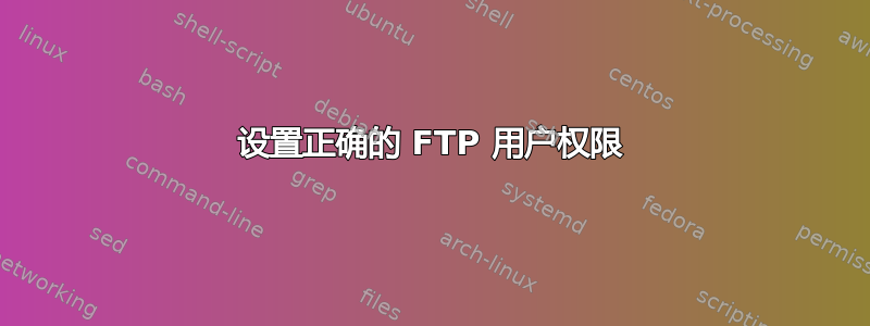 设置正确的 FTP 用户权限