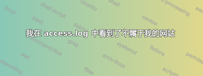 我在 access.log 中看到了不属于我的网站