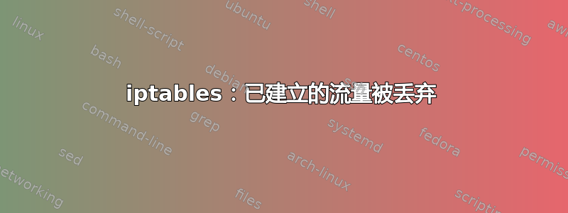 iptables：已建立的流量被丢弃