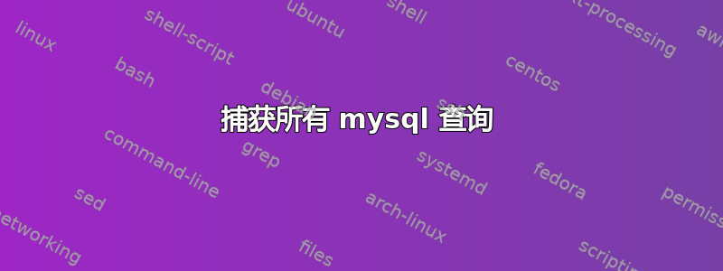 捕获所有 mysql 查询