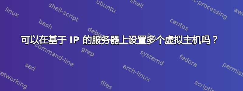 可以在基于 IP 的服务器上设置多个虚拟主机吗？