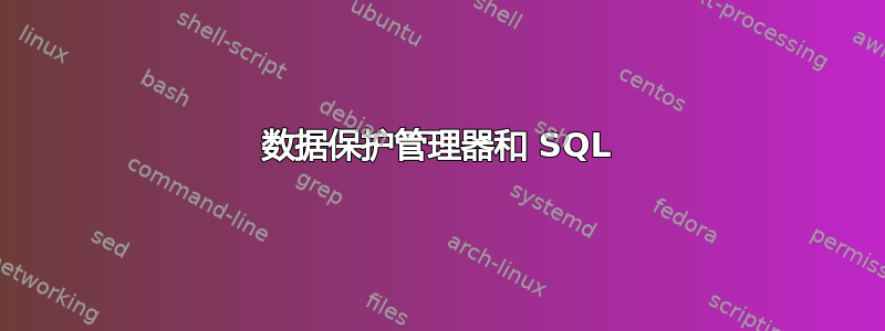 数据保护管理器和 SQL