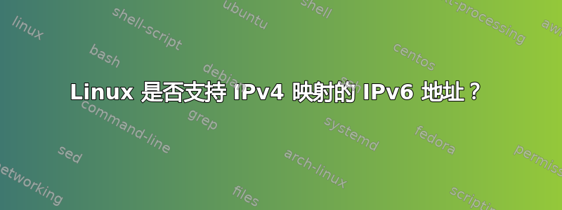 Linux 是否支持 IPv4 映射的 IPv6 地址？