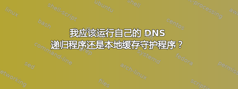 我应该运行自己的 DNS 递归程序还是本地缓存守护程序？