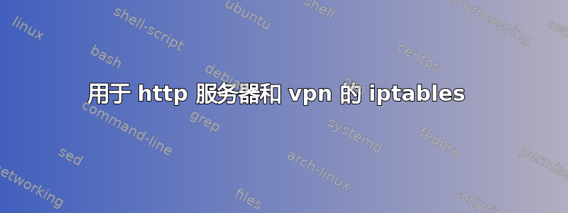 用于 http 服务器和 vpn 的 iptables 