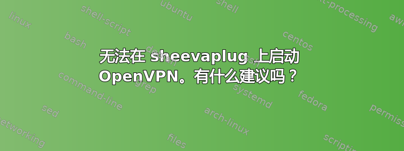 无法在 sheevaplug 上启动 OpenVPN。有什么建议吗？