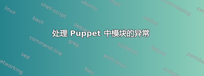 处理 Puppet 中模块的异常