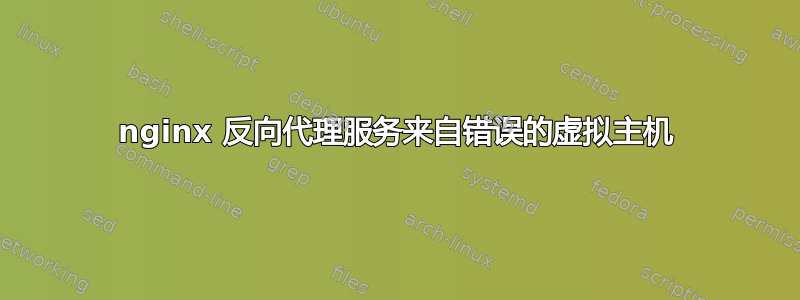 nginx 反向代理服务来自错误的虚拟主机