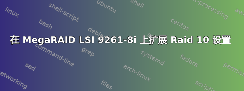 在 MegaRAID LSI 9261-8i 上扩展 Raid 10 设置