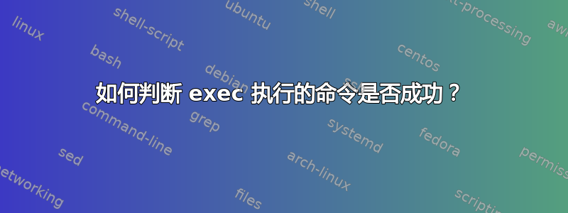 如何判断 exec 执行的命令是否成功？