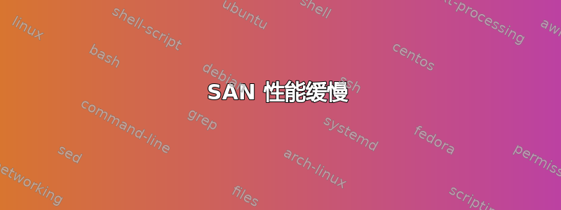 SAN 性能缓慢