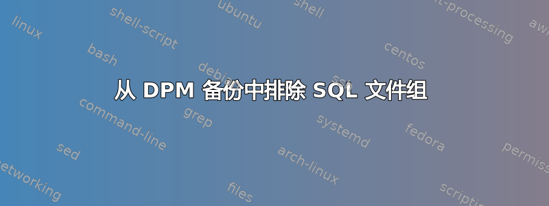 从 DPM 备份中排除 SQL 文件组