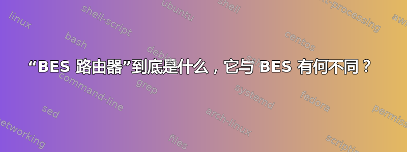 “BES 路由器”到底是什么，它与 BES 有何不同？