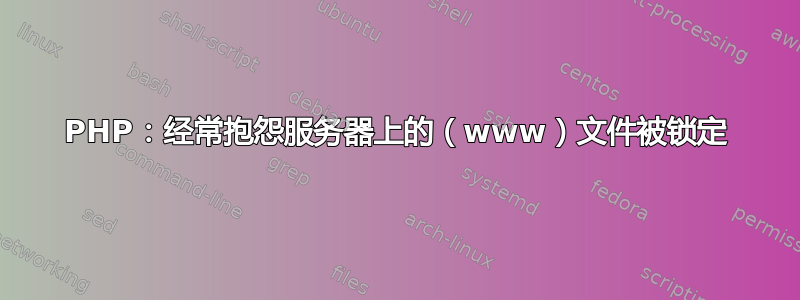 PHP：经常抱怨服务器上的（www）文件被锁定