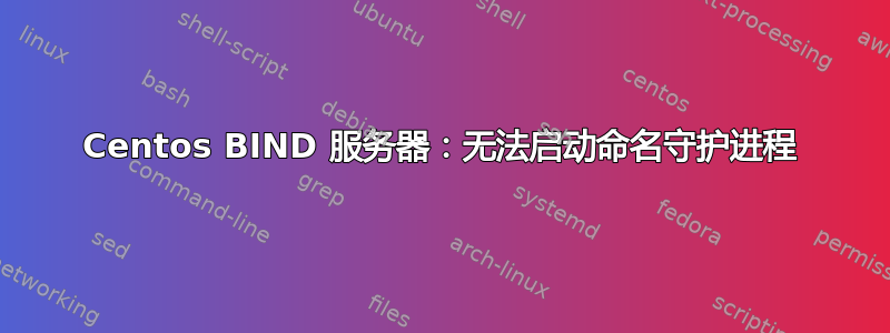 Centos BIND 服务器：无法启动命名守护进程