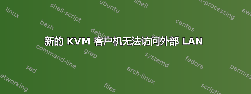 新的 KVM 客户机无法访问外部 LAN