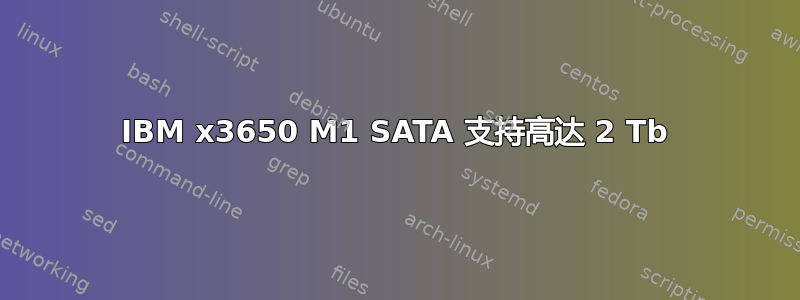 IBM x3650 M1 SATA 支持高达 2 Tb