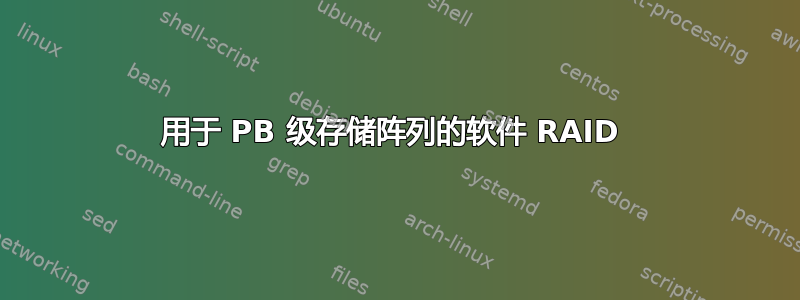 用于 PB 级存储阵列的软件 RAID 