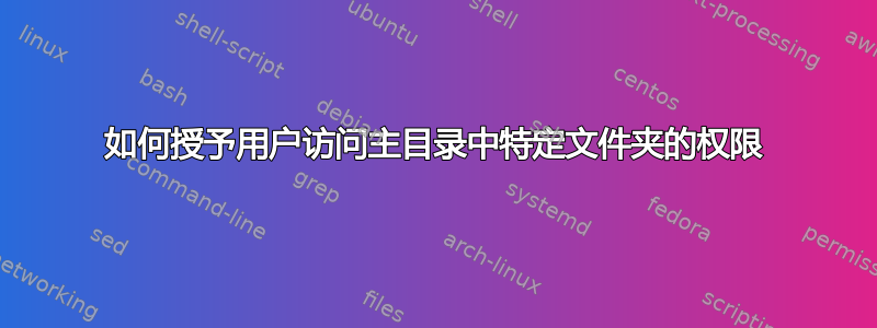 如何授予用户访问主目录中特定文件夹的权限