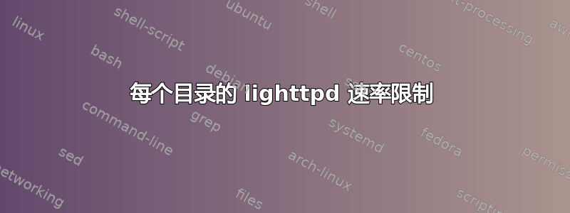 每个目录的 lighttpd 速率限制