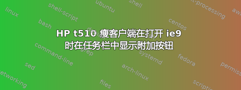 HP t510 瘦客户端在打开 ie9 时在任务栏中显示附加按钮