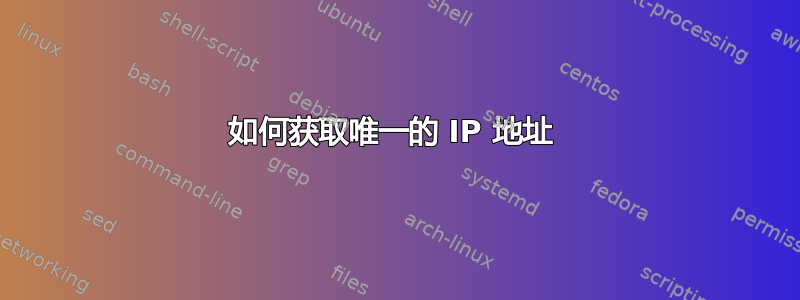 如何获取唯一的 IP 地址 