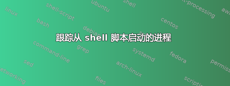 跟踪从 shell 脚本启动的进程