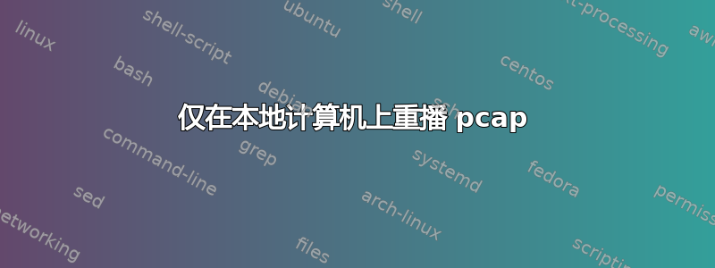 仅在本地计算机上重播 pcap